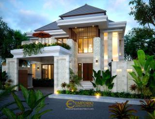 Gambar 10 Desain Rumah Tinggal Bergaya Villa Bali Tropis di Bali (Part 1 / 2)