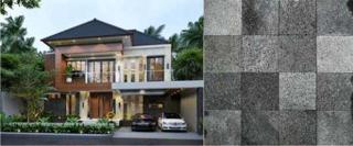 Gambar Material Batu Alam Yang Digunakan Emporio Architect  Pada Desain Rumah