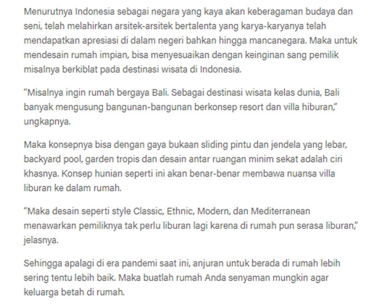 Ulasan Media JawaPos.com - Tren Gaya Hidup Mewah di dalam Rumah Ala Villa Serasa Liburan 3 3