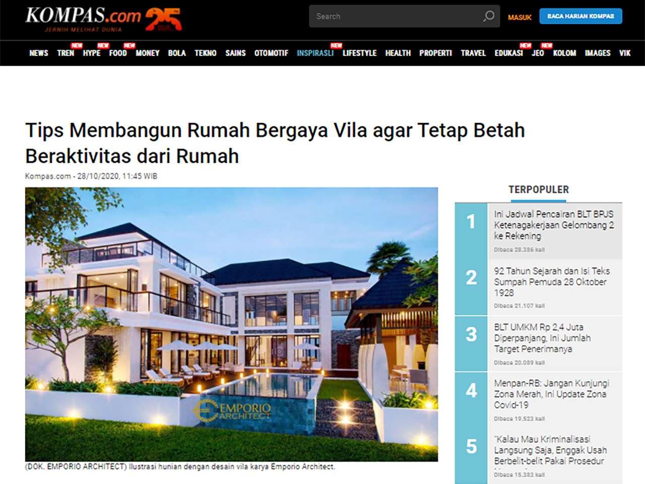 Ulasan Media KOMPAS.com - Tips Membangun Rumah Bergaya Vila agar Tetap Betah Beraktivitas dari Rumah