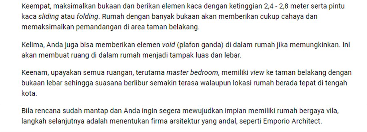 Ulasan Media KOMPAS.com - Tips Membangun Rumah Bergaya Vila agar Tetap Betah Beraktivitas dari Rumah 4 4