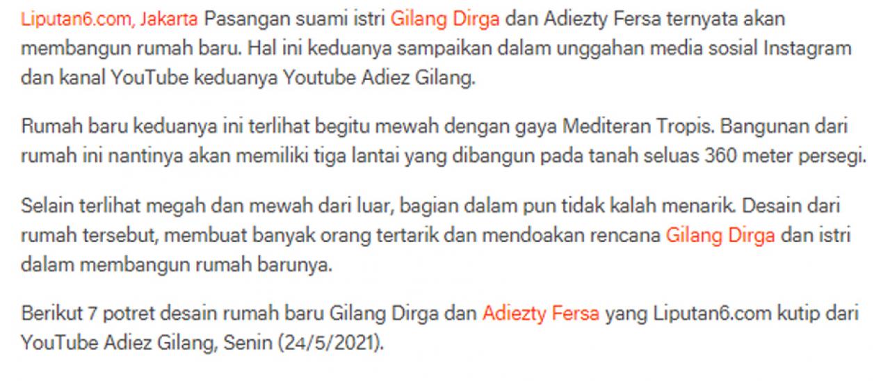 Ulasan Media liputan6.com - 7 Potret Desain Rumah Baru Gilang Dirga, Tiga Lantai Bergaya Mediteran Tropis 1 1