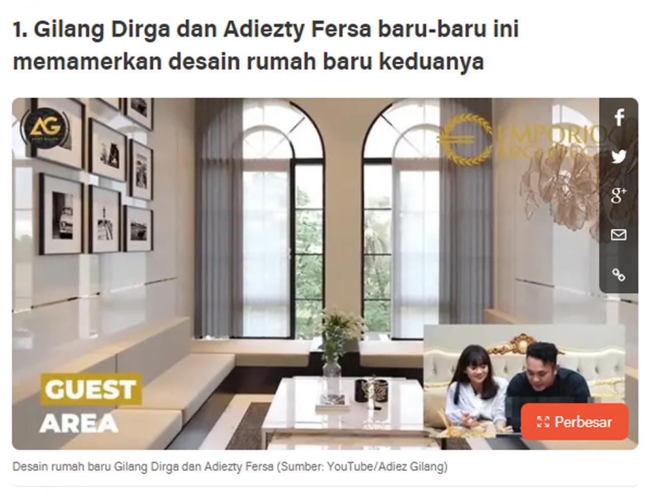 Ulasan Media liputan6.com - 7 Potret Desain Rumah Baru Gilang Dirga, Tiga Lantai Bergaya Mediteran Tropis 2 2