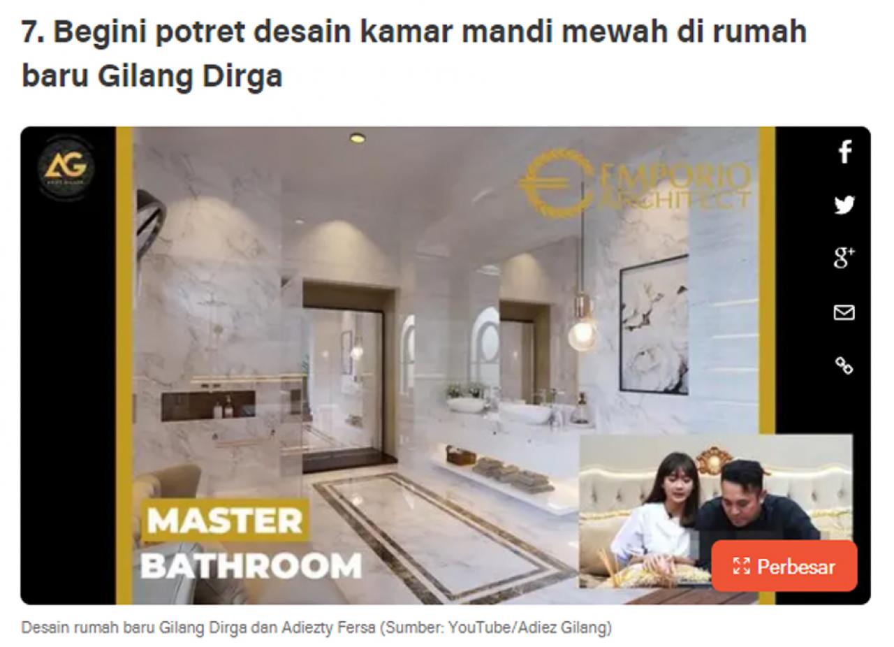 Ulasan Media liputan6.com - 7 Potret Desain Rumah Baru Gilang Dirga, Tiga Lantai Bergaya Mediteran Tropis 8 8