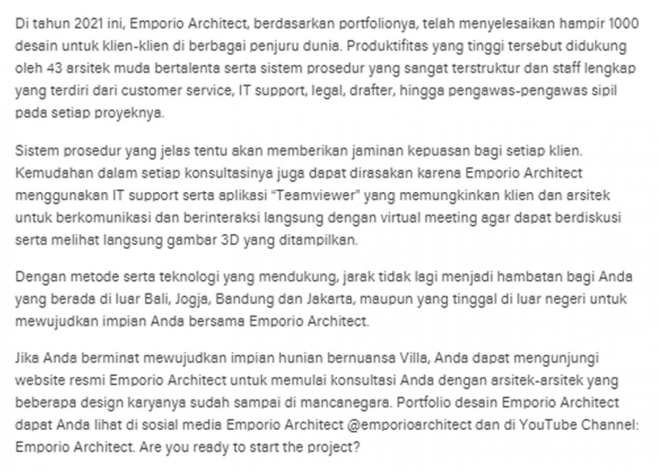 Ulasan Media LIPUTAN6.com - Arsitek Lokal Emporio Architect Berhasil Tembus Pasar Internasional 3 3