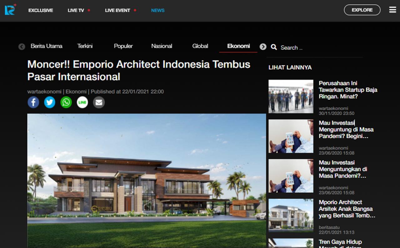 Ulasan Media rctiplus.com - Moncer!! Emporio Architect Indonesia Tembus Pasar Internasional