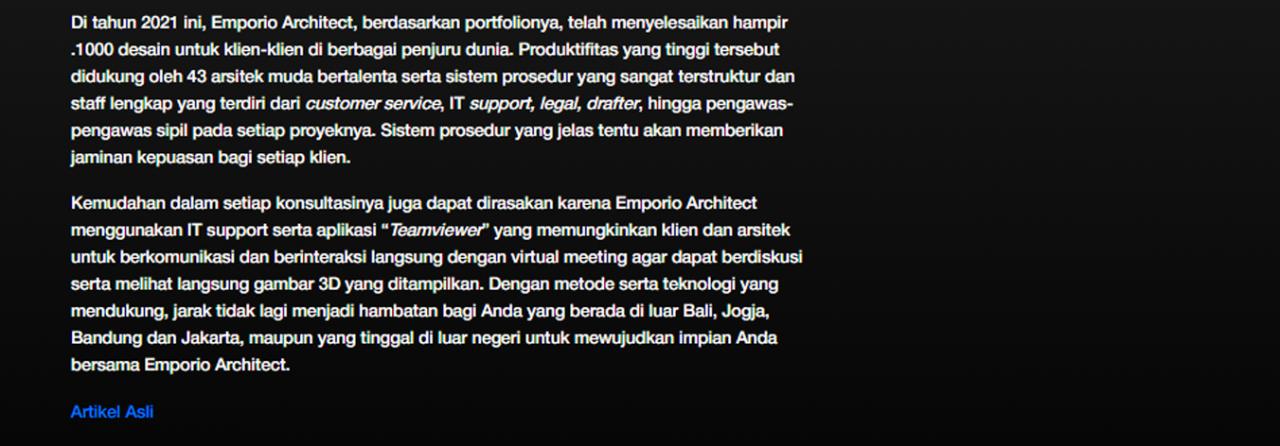 Ulasan Media rctiplus.com - Moncer!! Emporio Architect Indonesia Tembus Pasar Internasional 2 2