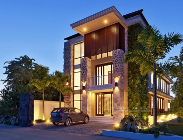 Desain Guest House Style Bali Modern