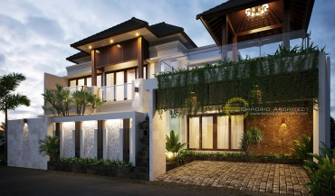 Desain Rumah dengan Tanaman Gantung