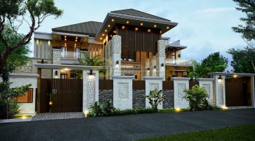 Desain Rumah Mewah Style Villa Bali Modern di Jakarta