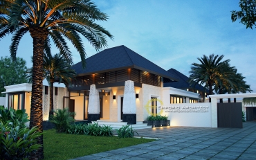 Desain Rumah Mewah Unik Style Villa di Jakarta