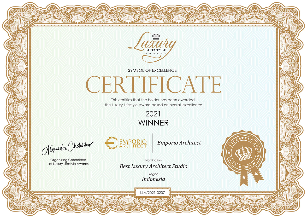 1. Certificate Luxury Lifestye Award 2021