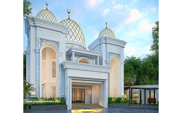 Desain Masjid Grand Marina II Style Klasik 2 Lantai 1657 di  Makassar