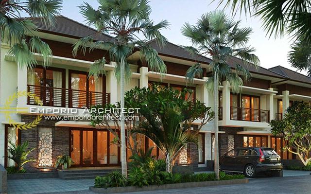 Desain Perumahan Villa Bali 2 Lantai Bapak Aris di  Palembang