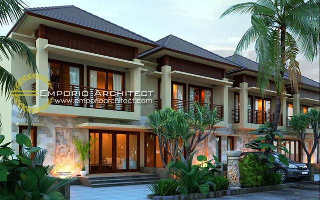 Desain Perumahan Villa Bali 2 Lantai Bapak Putra di  Depok