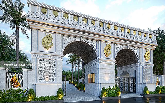 Desain Pondok Pesantren Mediteran 2 Lantai Bapak SRY 1471 di  Lembang, Bandung