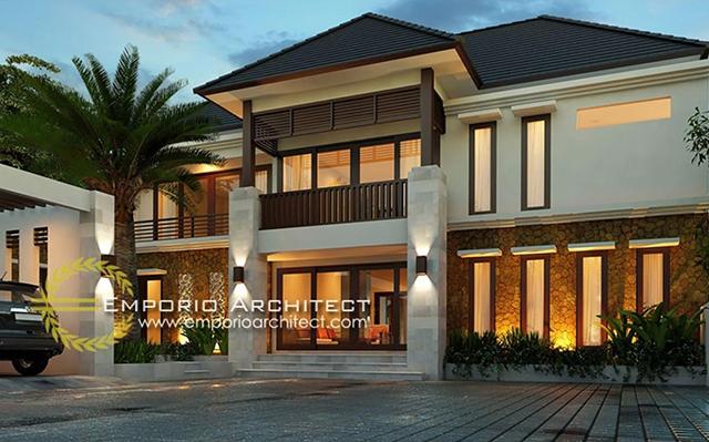 Desain Rumah Villa Bali 2 Lantai Bapak Freddy di  Samarinda Kalimantan