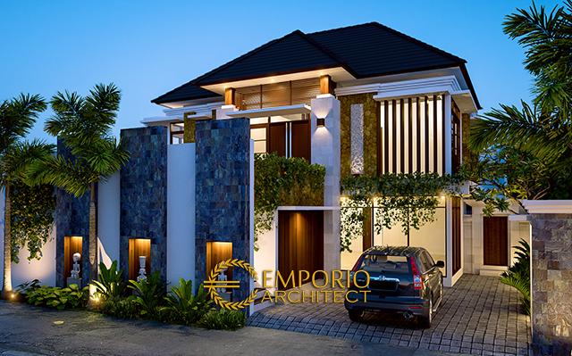 Desain Rumah Villa Bali 2 Lantai Bapak Mahyudin Batubara di  Bogor