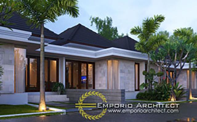 Desain Rumah Villa Bali 1 Lantai Bapak Putra II di  Depok