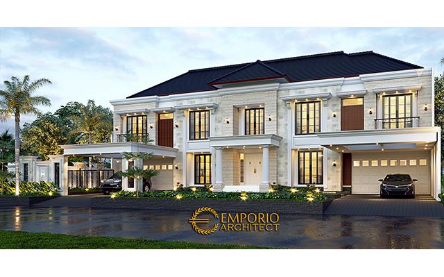 Desain Rumah Classic 2 Lantai Bapak Kurnia di  Jakarta