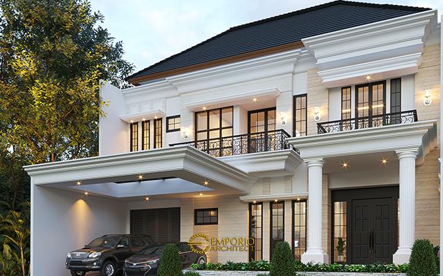 Desain Rumah Classic 2 Lantai Ibu Yuli di  Tangerang, Banten