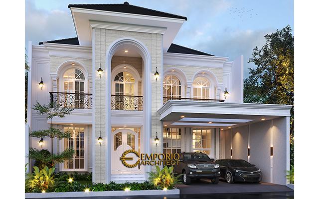 Desain Rumah Classic 2 Lantai Ibu Dian di  Tangerang Selatan, Banten