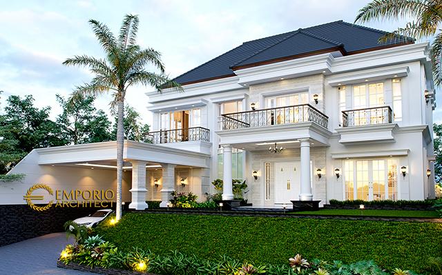 Desain Rumah Classic 2 Lantai Mrs. Karina di  Jambi