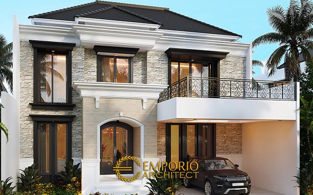 Desain Rumah Classic 2 Lantai Bapak Borsin di  Tangerang, Banten