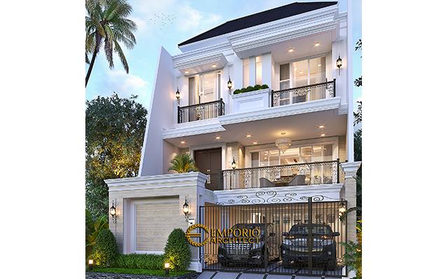 Desain Rumah Classic 3 Lantai Mrs W di  Jakarta