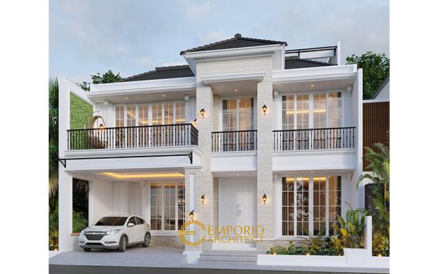 Desain Rumah Classic 3 Lantai Ibu Ninin di  Tangerang Selatan, Banten