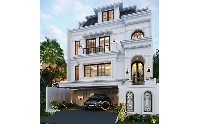 Desain Rumah Classic 3.5 Lantai Ibu Tien II di  Jakarta Selatan