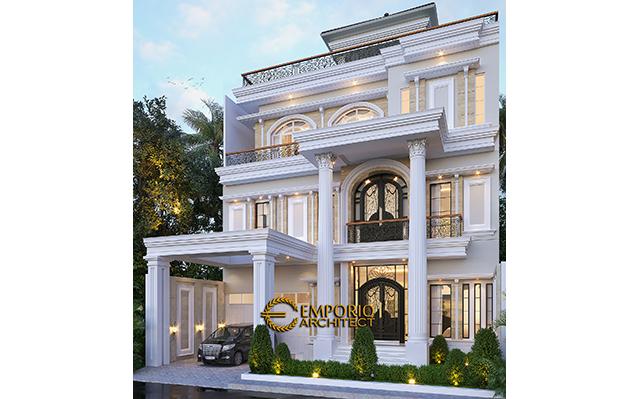 Desain Rumah Classic 3.5 Lantai Ibu Tyas di  Jakarta Selatan