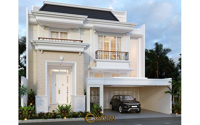 Desain Rumah Classic 3.5 Lantai Ibu WN di  Jakarta Selatan