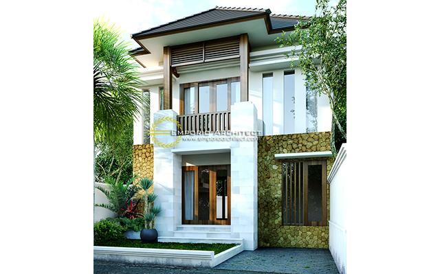 Desain Rumah Villa Bali 2 Lantai Ibu Fenti di  Ubud, Bali