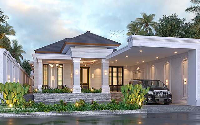 Desain Rumah Klasik 1 Lantai Bapak FSL 1310 di  Kalimantan Tengah