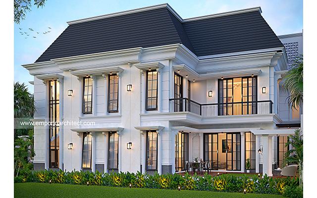 Desain Rumah Klasik 2 Lantai Bapak RNL 1545 di  Jakarta Timur