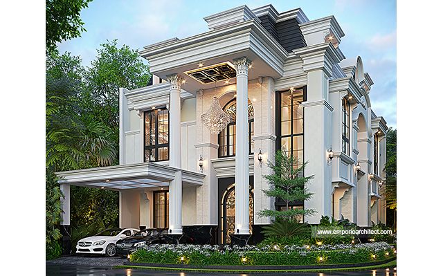 Desain Rumah Klasik 2 Lantai Bapak MDN di  Tangerang