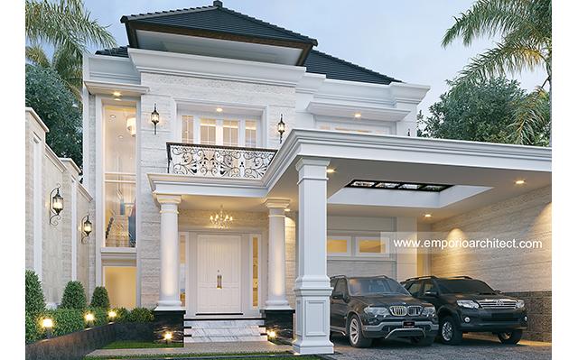 Desain Rumah Klasik 2 Lantai Bapak Irman di  Batam