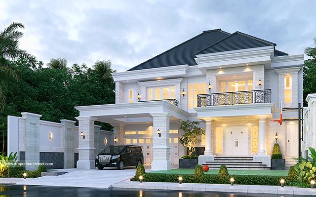 Desain Rumah Klasik 2 Lantai Bapak BLL di  Manado, Sulawesi Utara