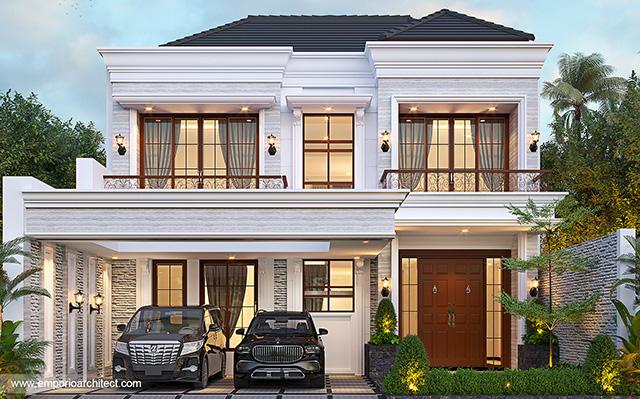 Desain Rumah Klasik 2 Lantai Ibu Ila di  Cimahi, Bandung