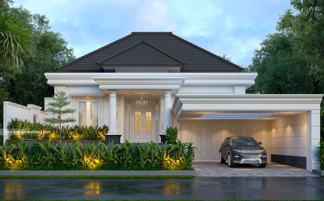 Desain Rumah Klasik 2 Lantai Bapak RCK di  Balikpapan