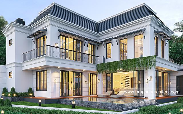 Desain Rumah Klasik 2 Lantai Ibu KKY 1174 di  Tangerang, Banten