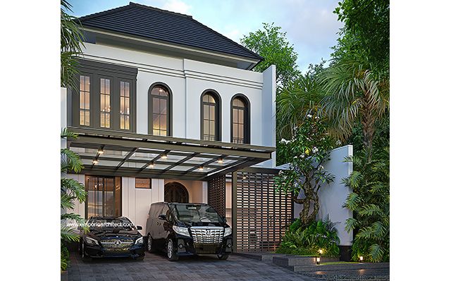 Desain Rumah Mediteran 2 Lantai Bapak ERW 1842 di  Jakarta Barat