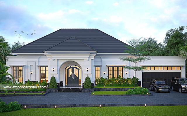 Desain Rumah Klasik 2 Lantai Bapak YKI 1610 di  Sentul, Bogor