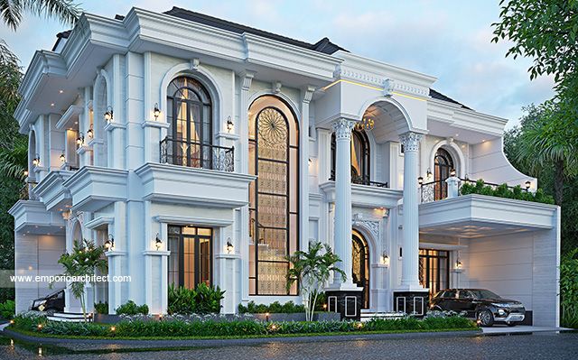 Desain Rumah Mediteran Klasik 2 Lantai Bapak SSU 1807 di  Sidoarjo