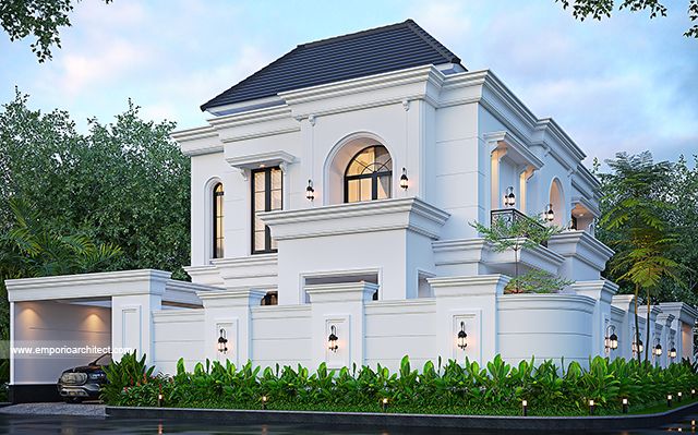 Desain Rumah Klasik 2 Lantai Bapak JHN 2024 di  Tangerang