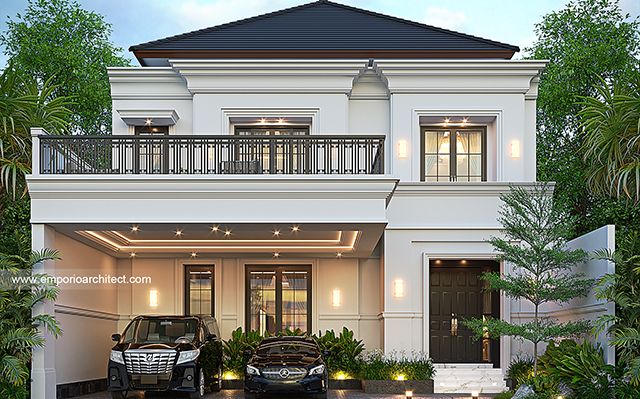 Mr. SN 1726 Classic House 2 Floors Design - Surabaya