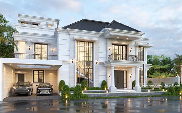 Desain Rumah Klasik 2.5 Lantai Bapak TNO 1104 di  Medan, Sumatera Utara