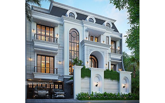 Desain Rumah Mediteran Klasik 3 Lantai Bapak ASR 1761 di  Makassar