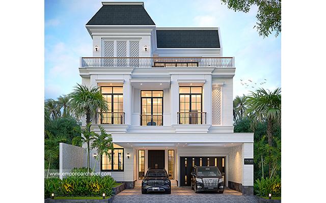 Desain Rumah Klasik 3 Lantai Ibu JL 1554 di  Jakarta